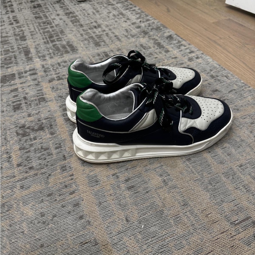 Valentino Black and Green Sneakers
